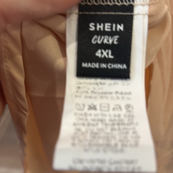 Evening Gown Prom Special Occasion Event Peach Sequined Cap Sleeve Dress Sz 4XL - Picture 5 of 6